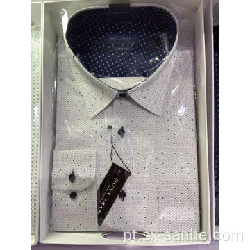 Camisa masculina tingida com fios ecológicos